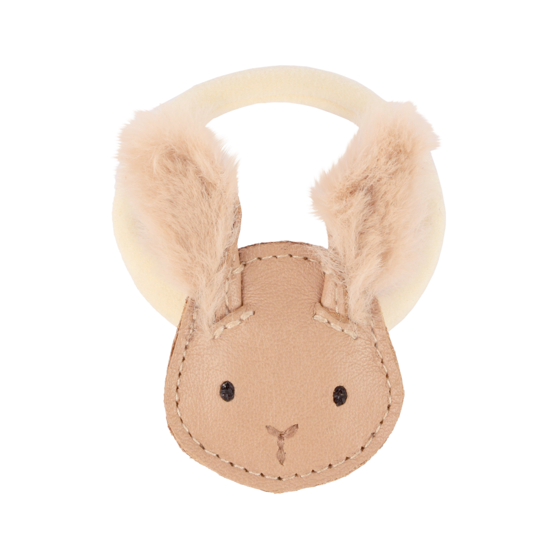 Josy Exclusive Hair Tie | Fluffy Bunny | Light Rust Leather
