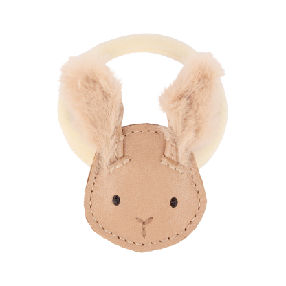 Josy Exclusive Hair Tie | Fluffy Bunny | Light Rust Leather