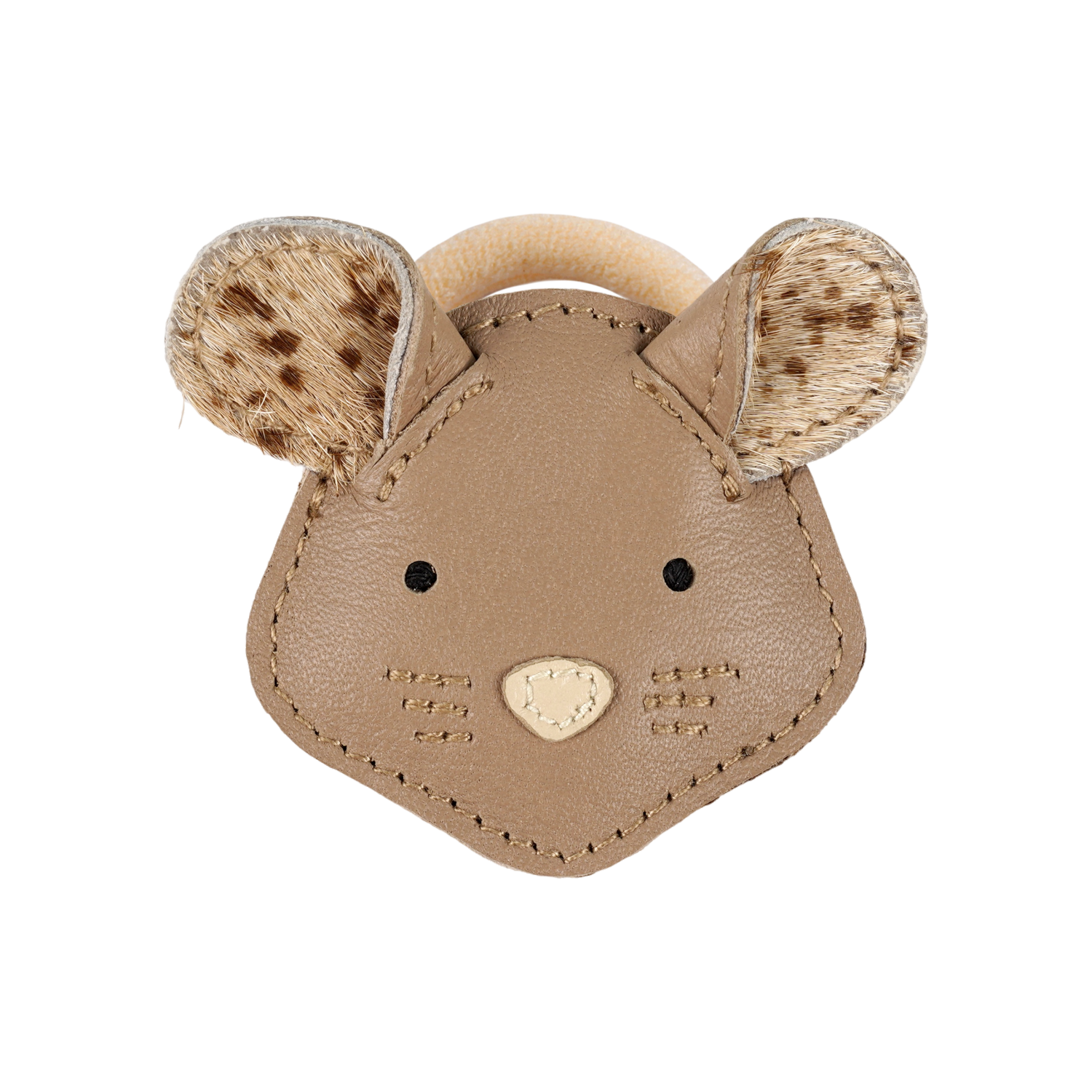 Josy Exclusive Hair Tie | Mouse | Praline Leather