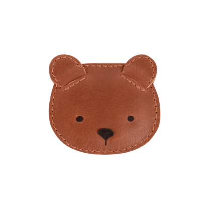 Josy Classic Hairclip | Bear | Cognac Classic Leather