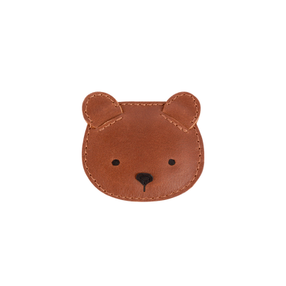 Josy Classic Hairclip | Bear | Cognac Classic Leather