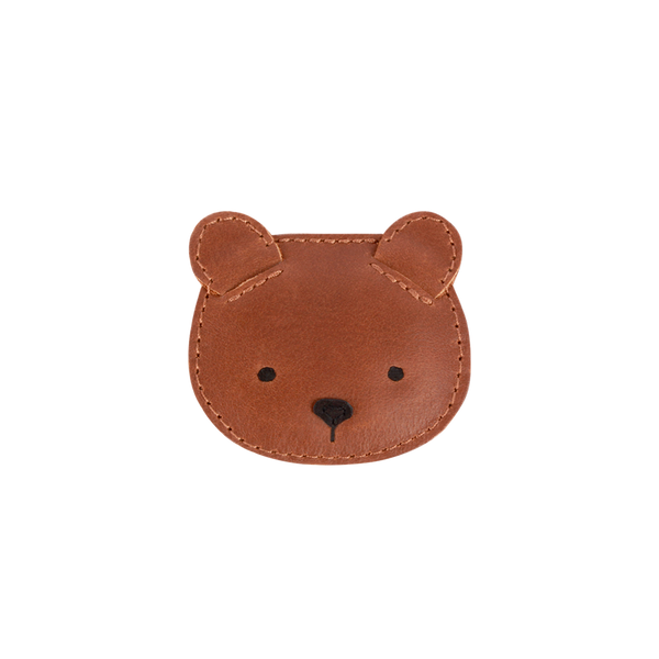 Josy Classic Hairclip | Bear | Cognac Classic Leather