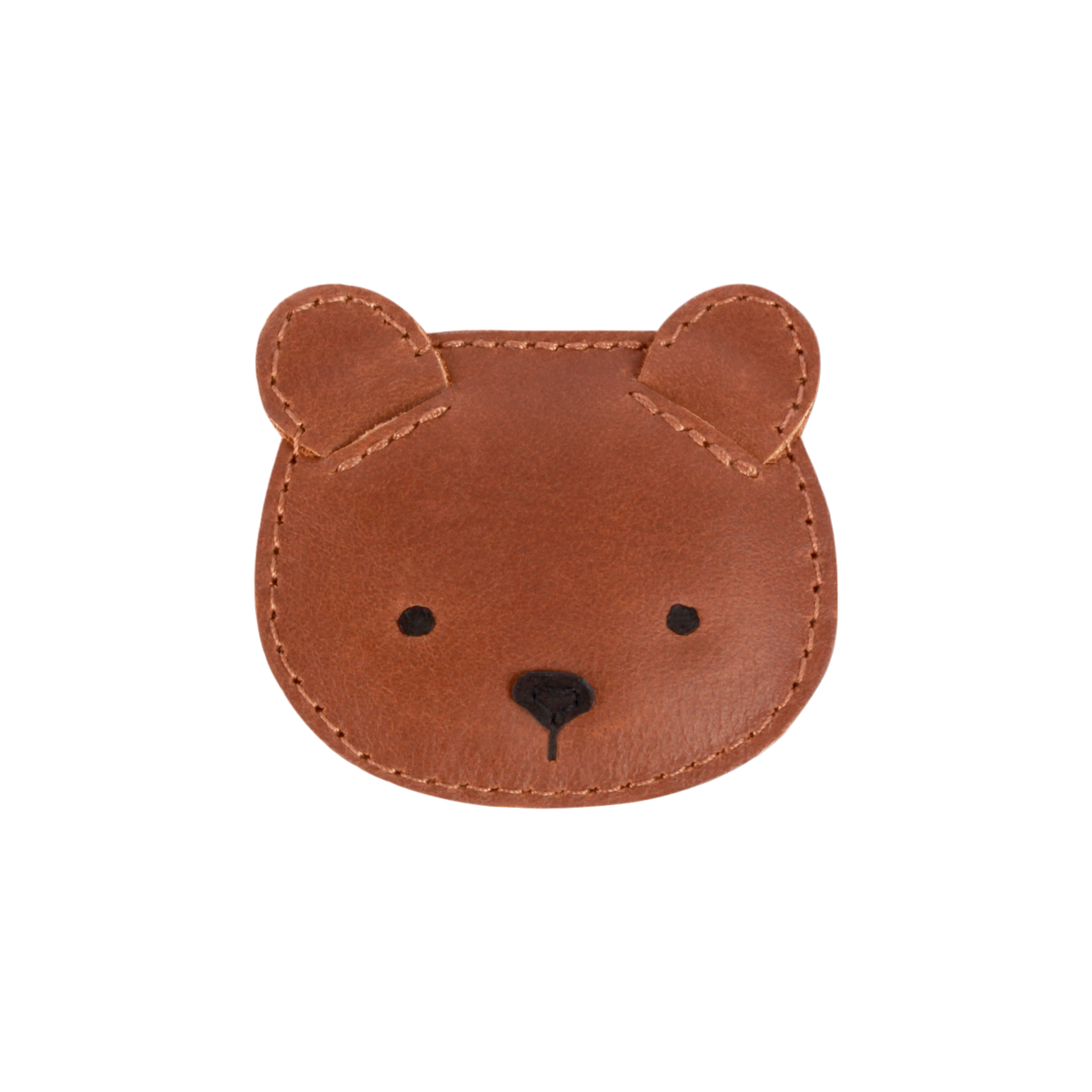 Josy Classic Hairclip | Bear | Cognac Classic Leather