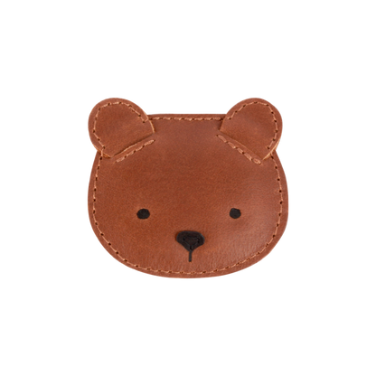 Josy Classic Hairclip | Bear | Cognac Classic Leather