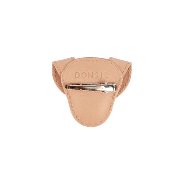 Qosy Classic Hairclip | Dog | Light Rust Leather