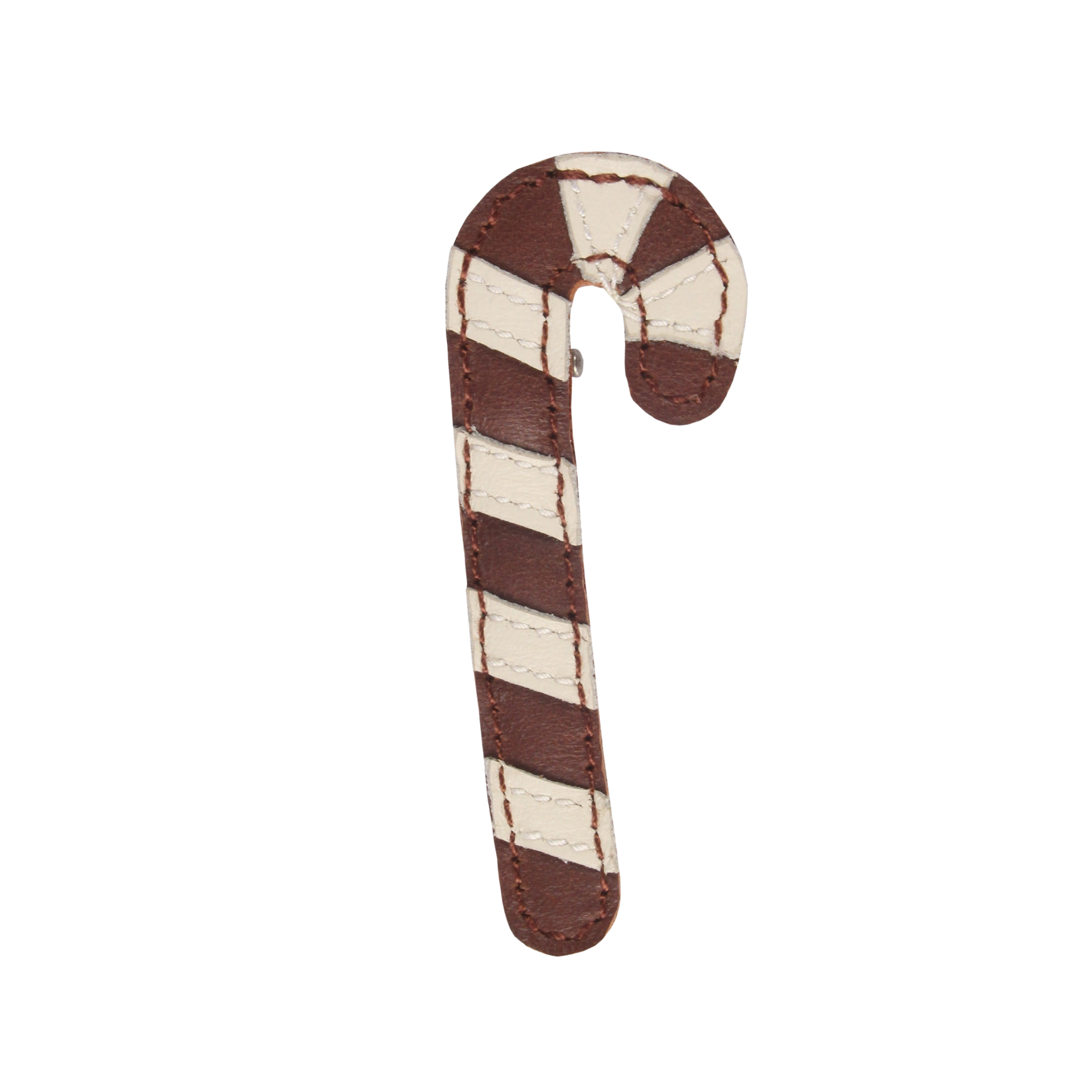 Wonda Hairclip | Candy Cane | Burgundy Classic Leather