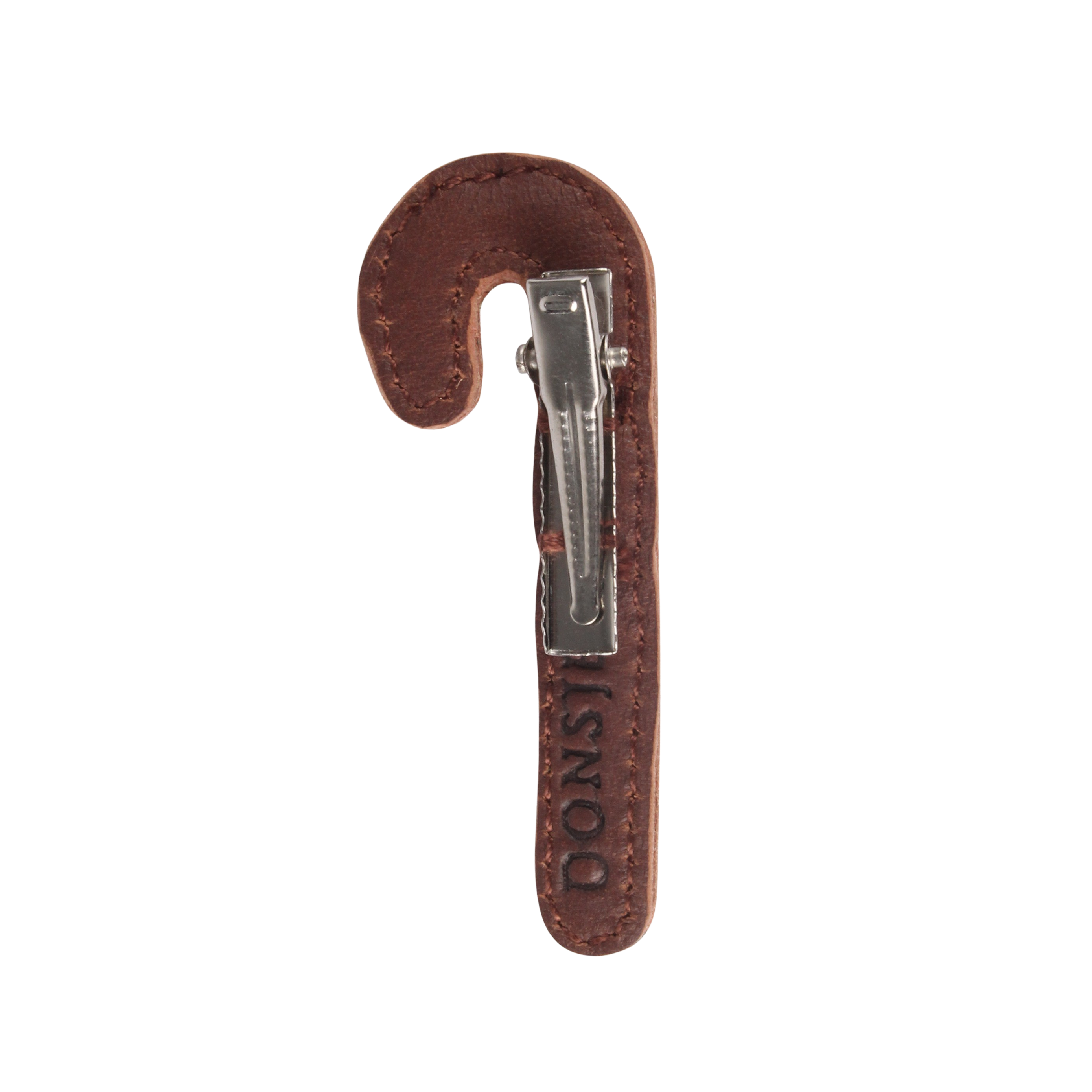 Wonda Hairclip | Candy Cane | Burgundy Classic Leather