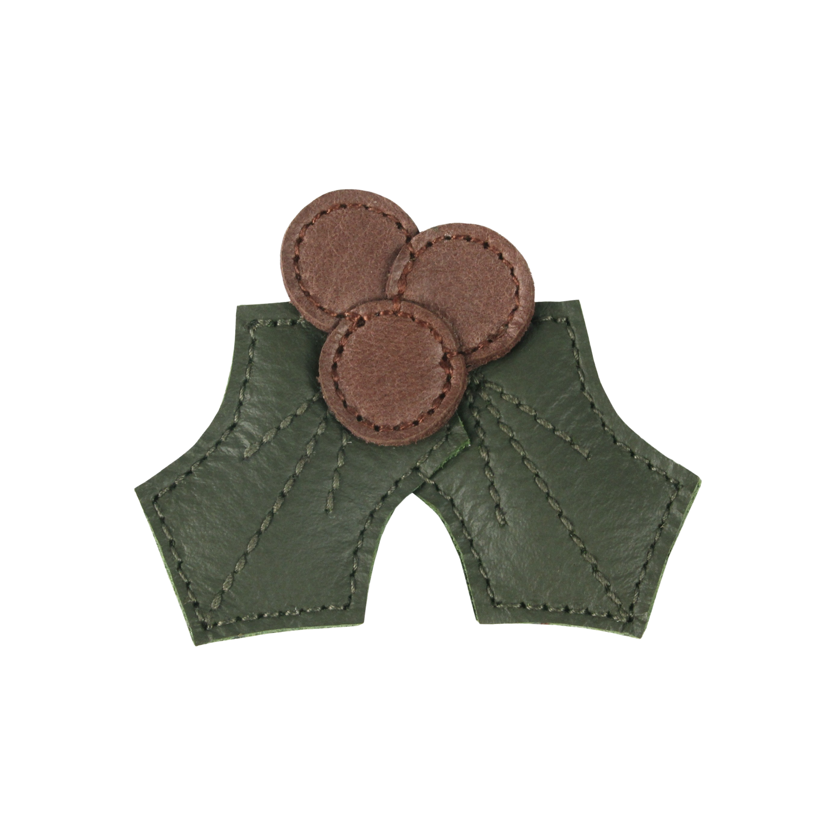 Wonda Hairclip | Holly | Olive Leather