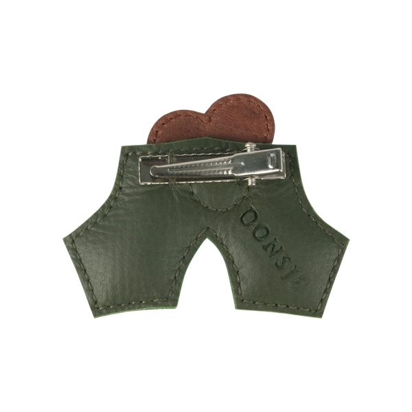 Wonda Hairclip | Holly | Olive Leather