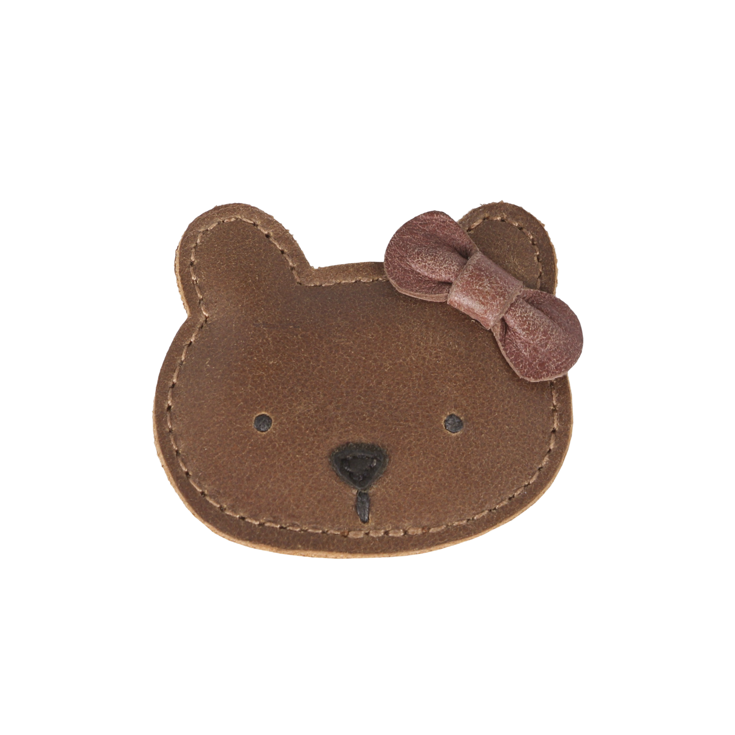 Wonda Hairclip | Winter Bear | Cognac Classic Leather