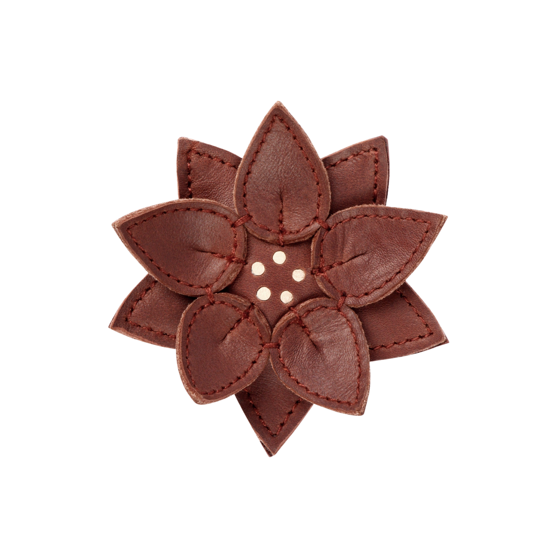 Wonda Hairclip | Winter Flower | Burgundy Classic Leather