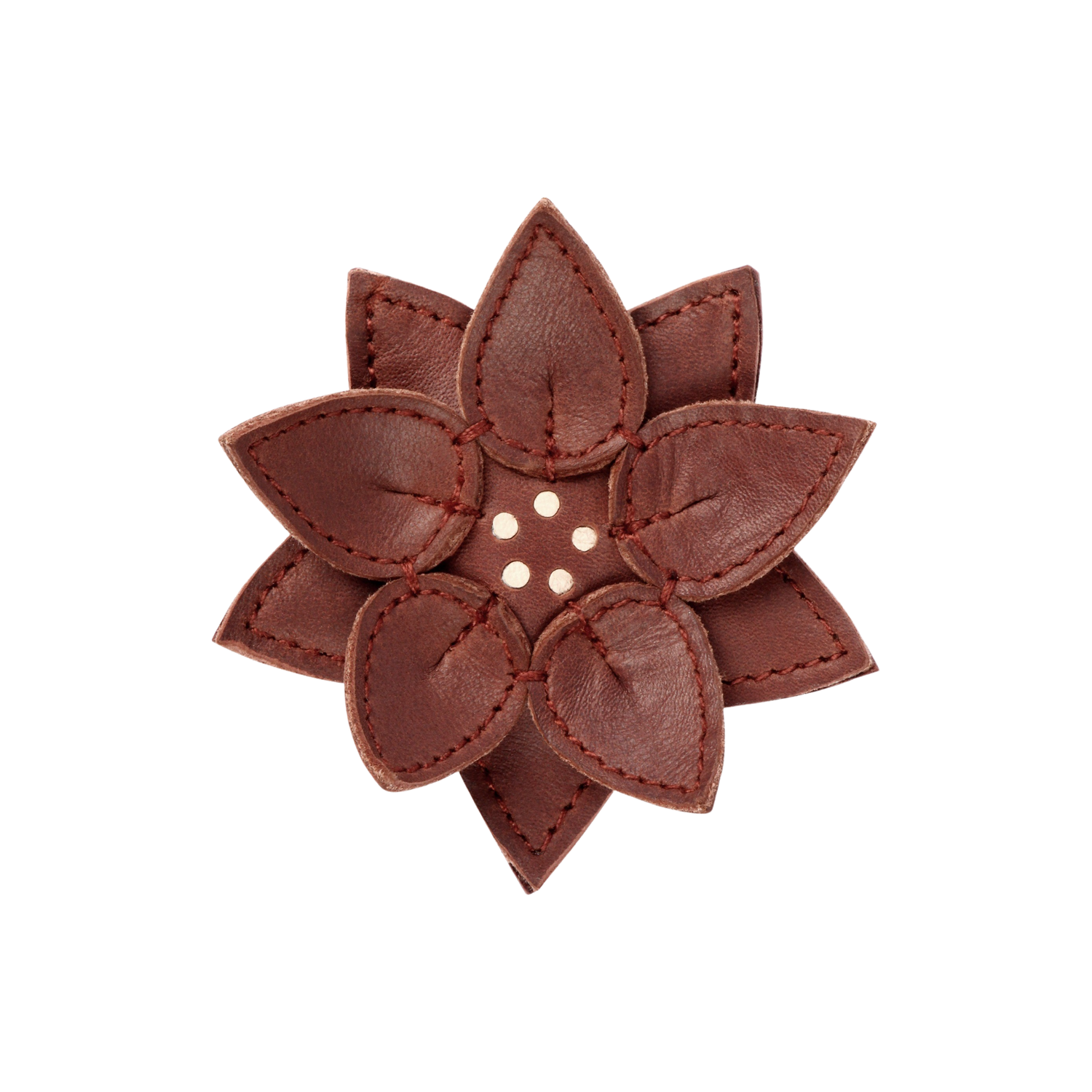 Wonda Hairclip | Winter Flower | Burgundy Classic Leather