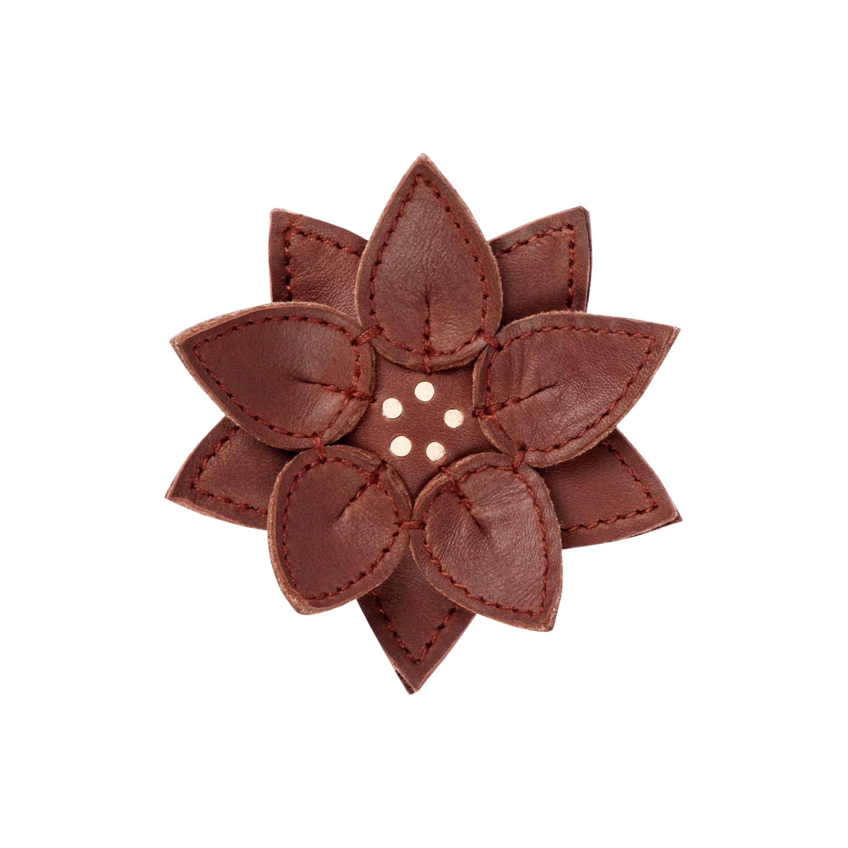 Wonda Hairclip | Winter Flower | Burgundy Classic Leather