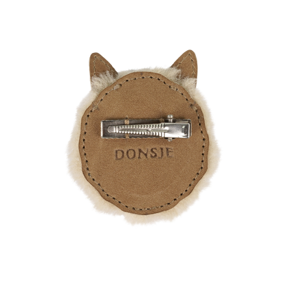 Josy Exclusive Hairclip | Alpaca | Beige Curly Faux Fur