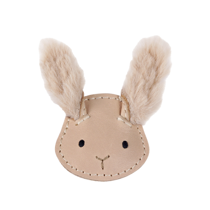 Josy Exclusive Hairclip | Fluffy Bunny | Light Rust Leather