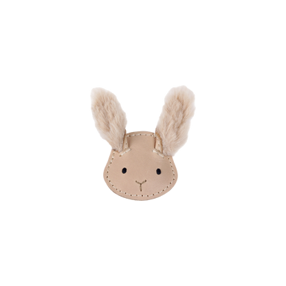 Josy Exclusive Hairclip | Fluffy Bunny | Light Rust Leather
