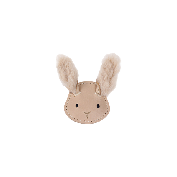 Josy Exclusive Hairclip | Fluffy Bunny | Light Rust Leather