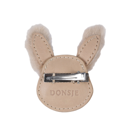 Josy Exclusive Hairclip | Fluffy Bunny | Light Rust Leather