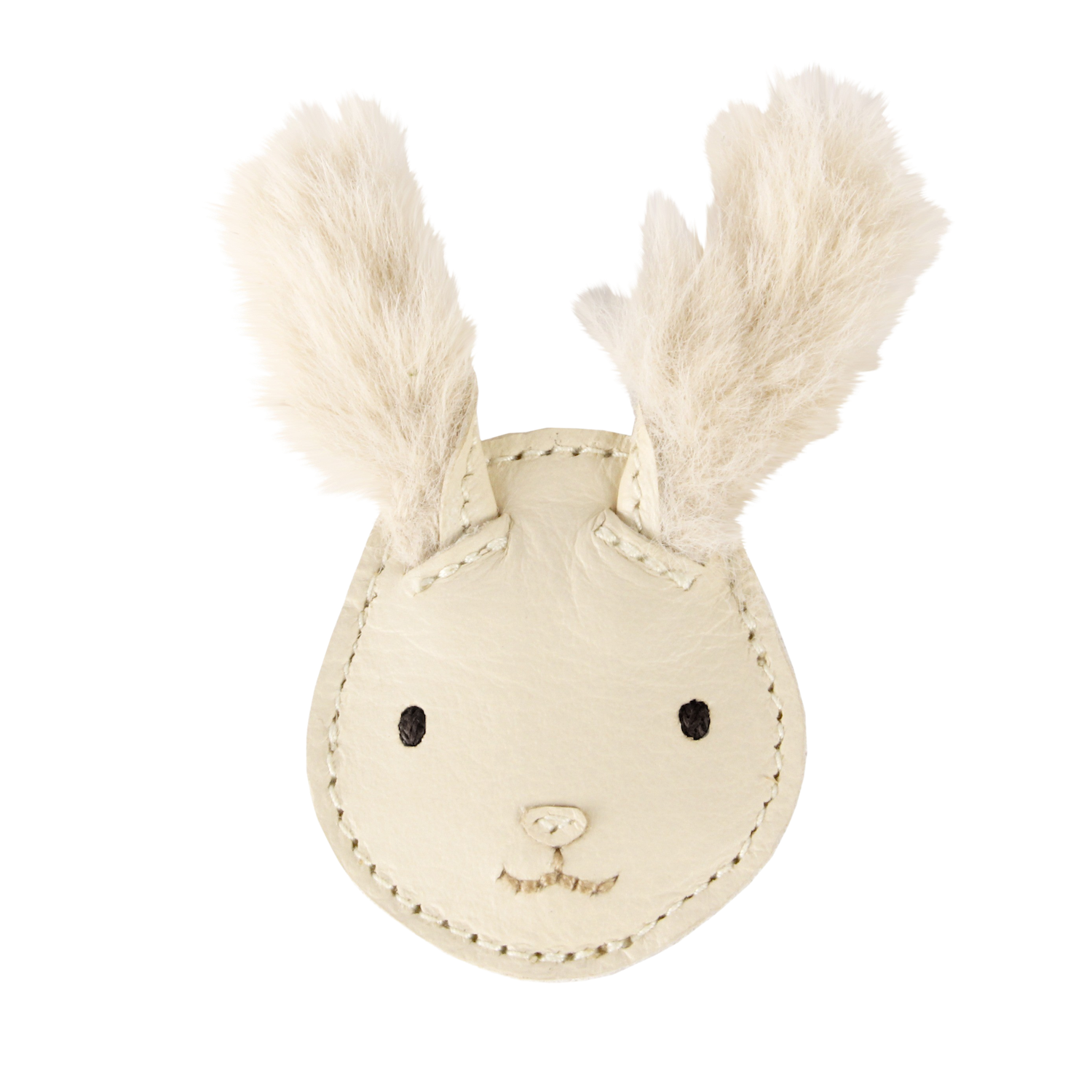 Josy Exclusive Hairclip | Rabbit | Cream Leather