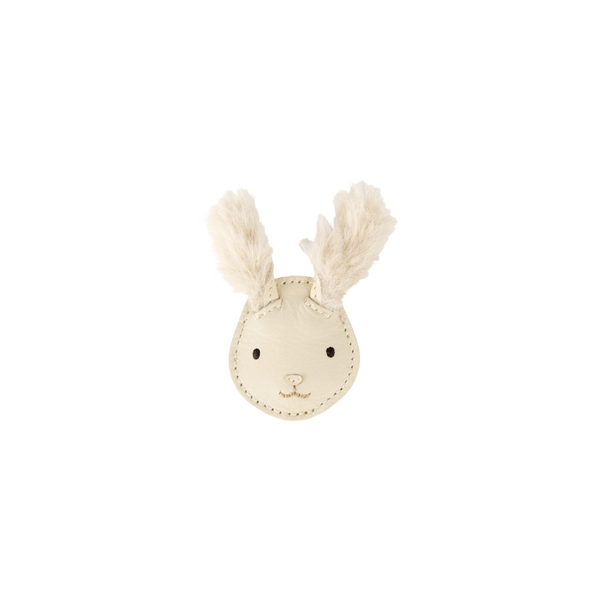 Josy Exclusive Hairclip | Rabbit | Cream Leather
