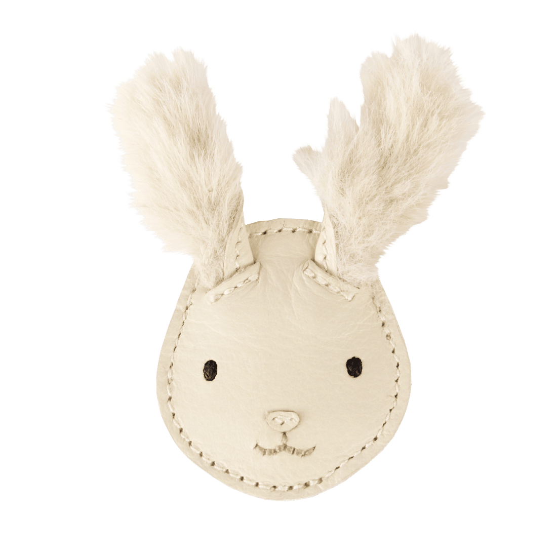 Josy Exclusive Hairclip | Rabbit | Cream Leather