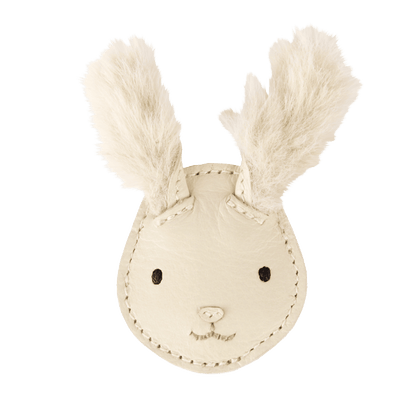 Josy Exclusive Hairclip | Rabbit | Cream Leather