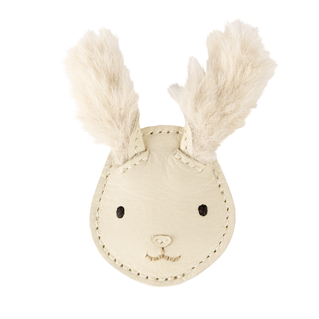 Josy Exclusive Hairclip | Rabbit | Cream Leather