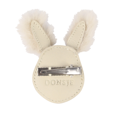 Josy Exclusive Hairclip | Rabbit | Cream Leather