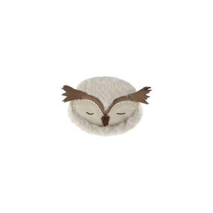 Josy Exclusive Hairclip | Owl | Ivory Classic Leather