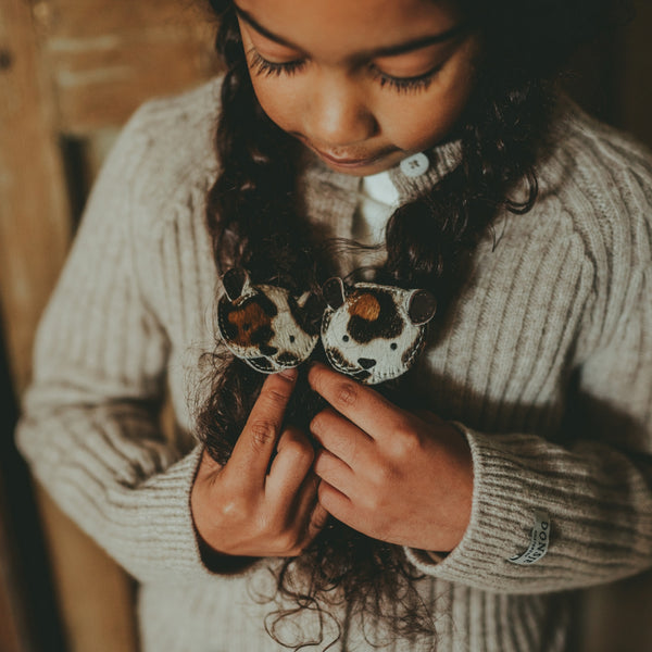 Josy Exclusive Hairclip | Jaguar | Jaguar Spotted Cow Hair