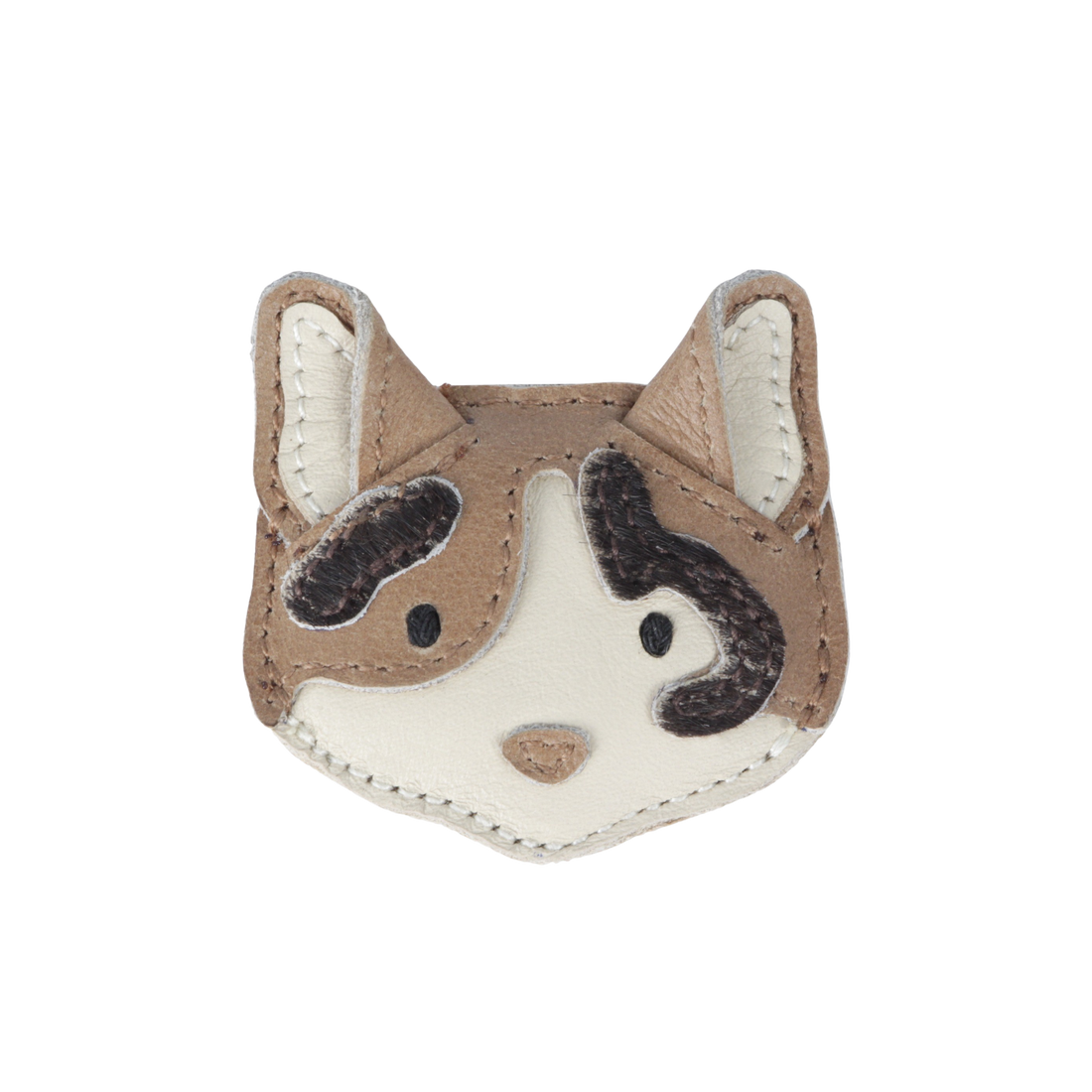 Josy Exclusive Hairclip | Calico Cat | Nutmeg Leather