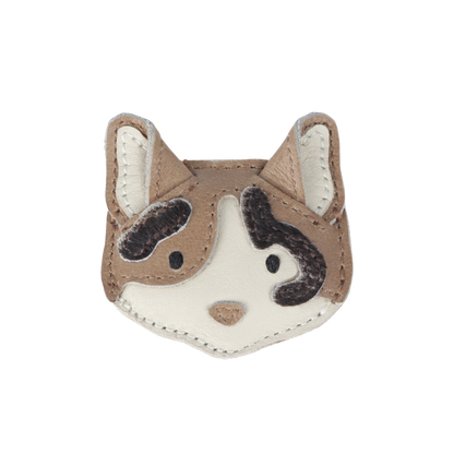 Josy Exclusive Hairclip | Calico Cat | Nutmeg Leather