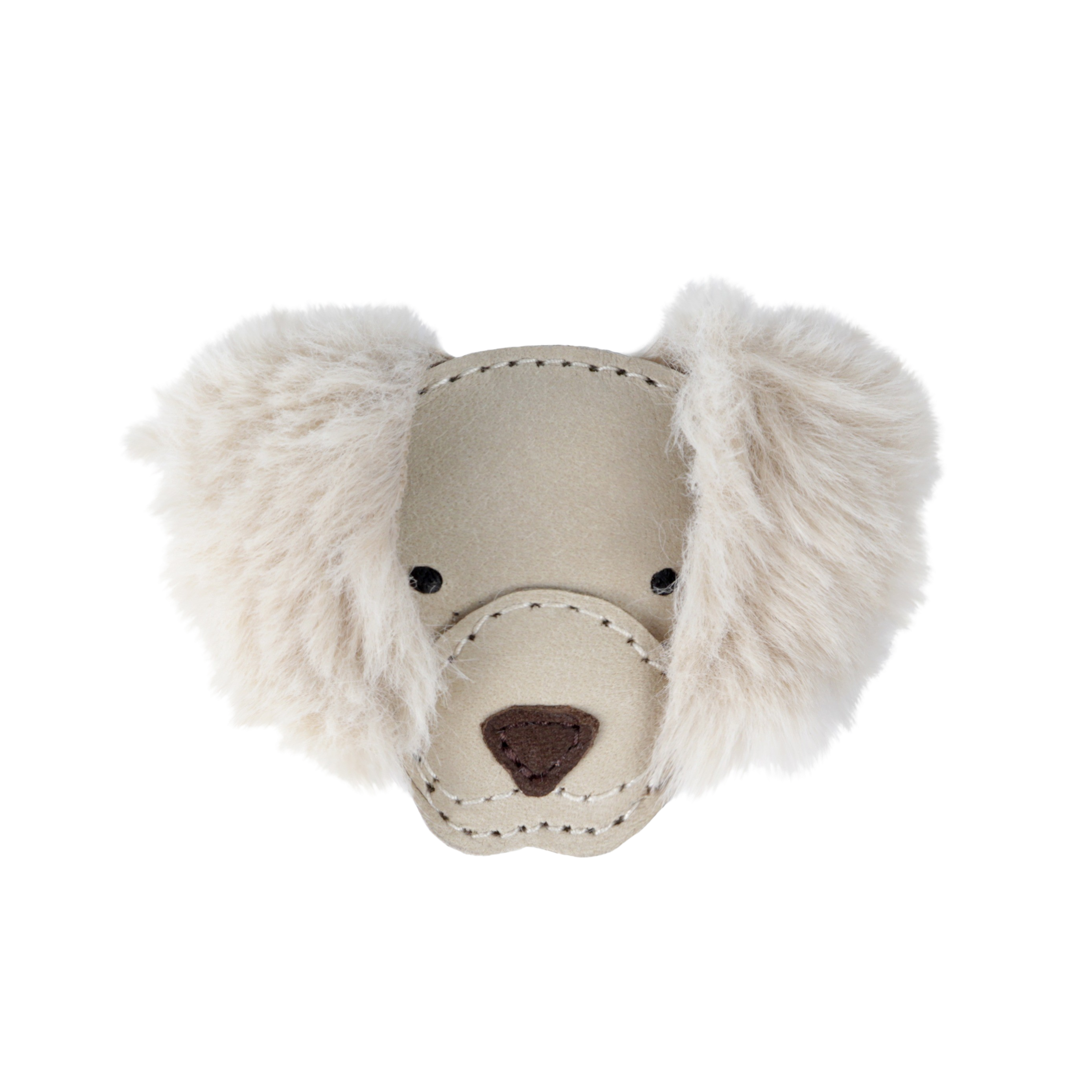 Josy Exclusive Hairclip | Golden Retriever | Ivory Classic Leather