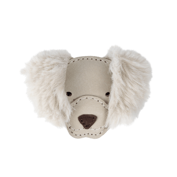 Josy Exclusive Hairclip | Golden Retriever | Ivory Classic Leather