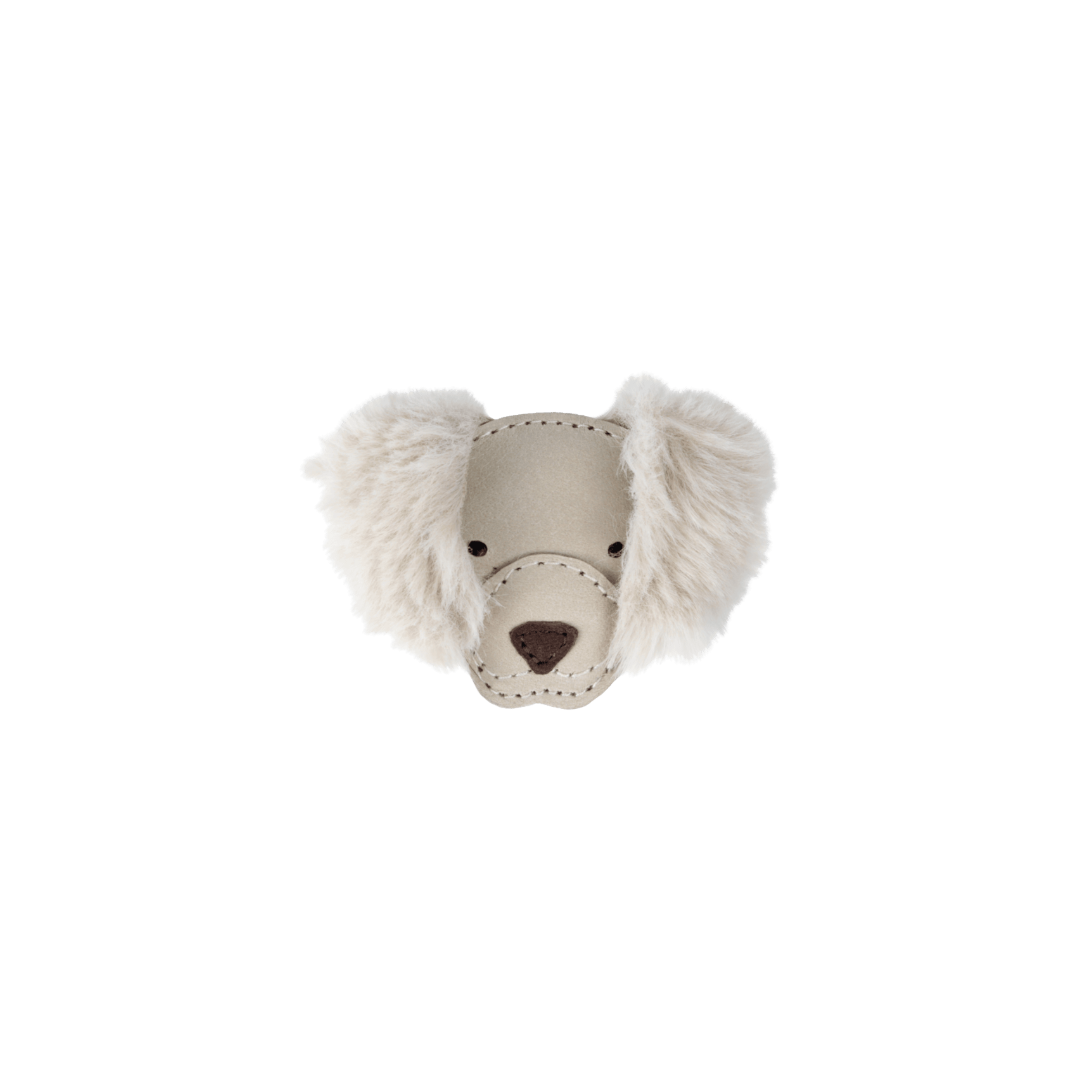 Josy Exclusive Hairclip | Golden Retriever | Ivory Classic Leather