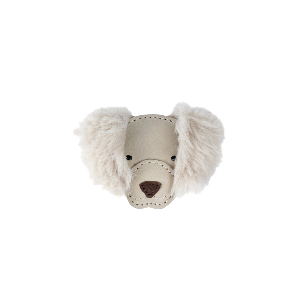 Josy Exclusive Hairclip | Golden Retriever | Ivory Classic Leather
