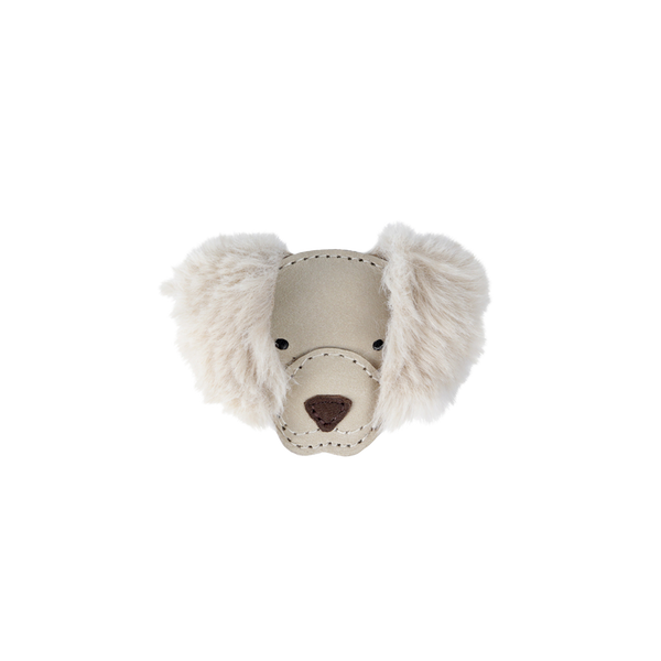 Josy Exclusive Hairclip | Golden Retriever | Ivory Classic Leather