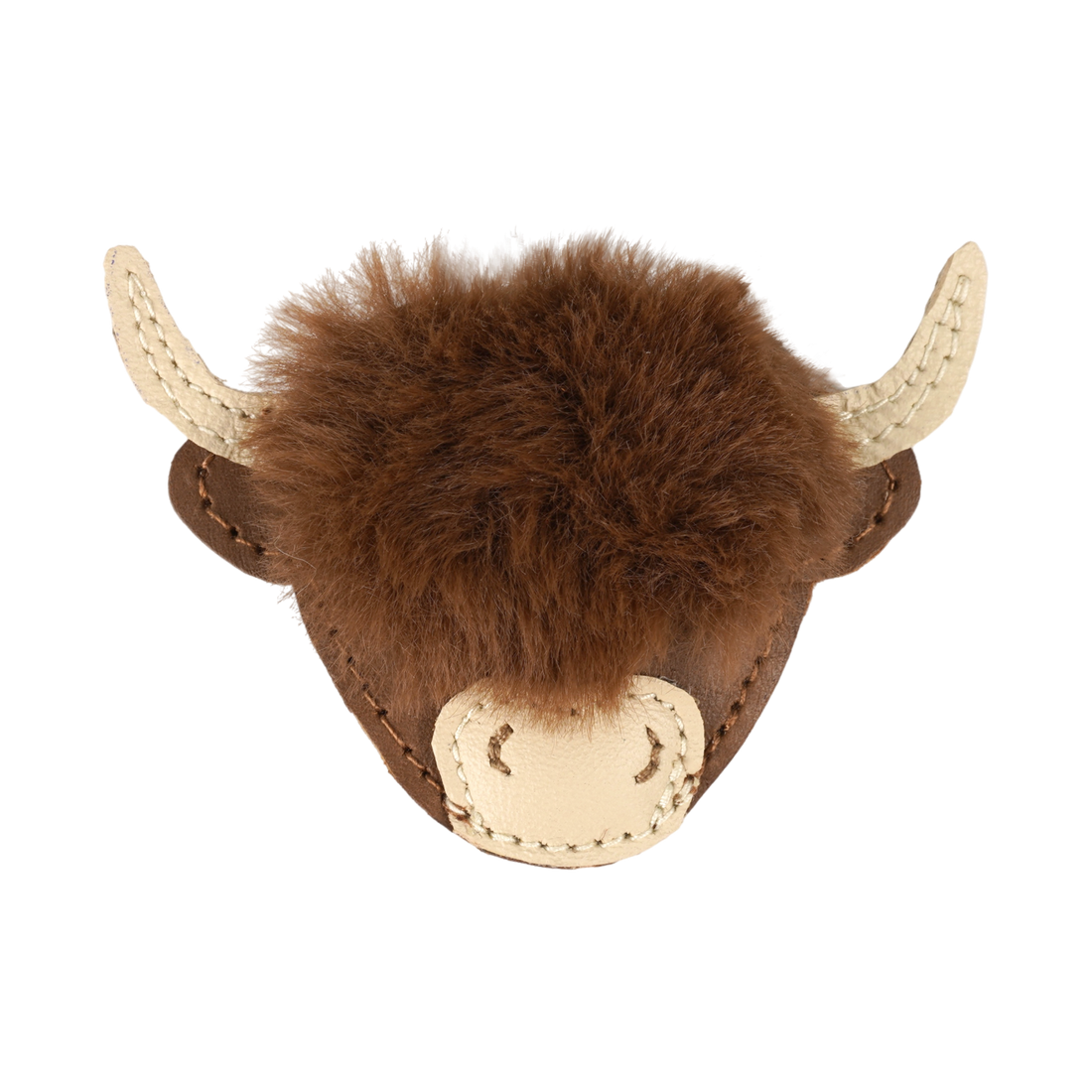 Josy Exclusive Hairclip | Highlander Cow | Cognac Classic Leather