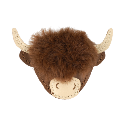 Josy Exclusive Hairclip | Highlander Cow | Cognac Classic Leather