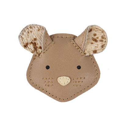 Josy Exclusive Hairclip | Mouse | Praline Leather