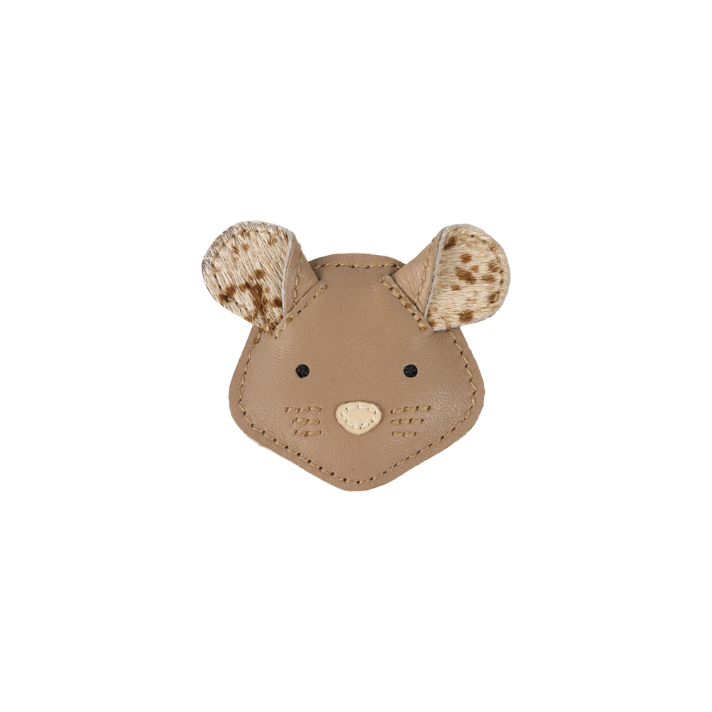 Josy Exclusive Hairclip | Mouse | Praline Leather