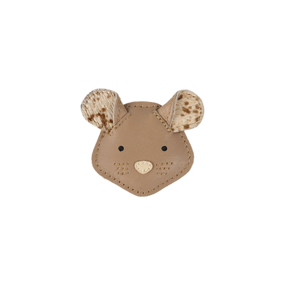 Josy Exclusive Hairclip | Mouse | Praline Leather