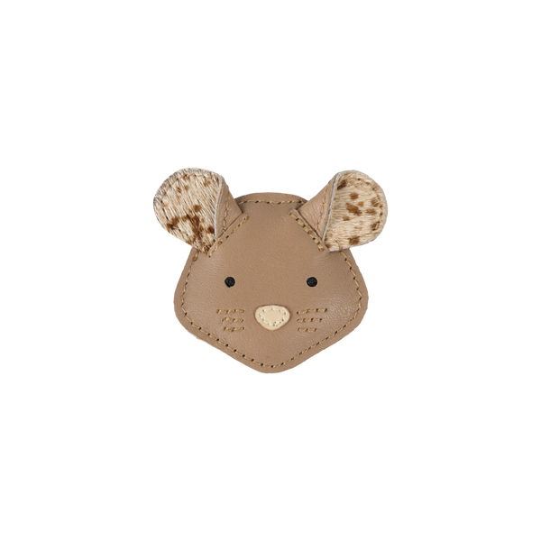 Josy Exclusive Hairclip | Mouse | Praline Leather
