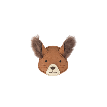 Josy Exclusive Hairclip | Fluffy Squirrel | Walnut Nubuck