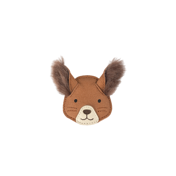 Josy Exclusive Hairclip | Fluffy Squirrel | Walnut Nubuck