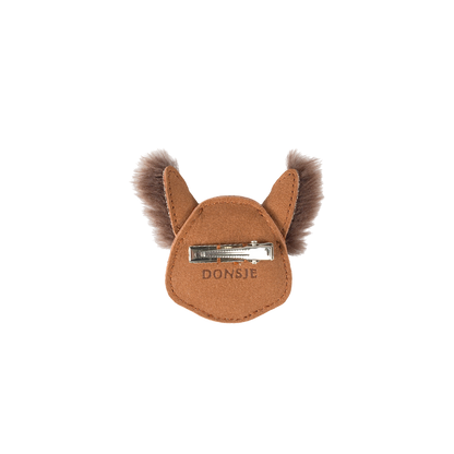 Josy Exclusive Hairclip | Fluffy Squirrel | Walnut Nubuck