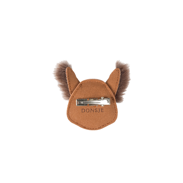 Josy Exclusive Hairclip | Fluffy Squirrel | Walnut Nubuck