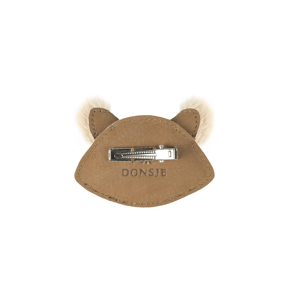 Josy Exclusive Hairclip | Raccoon | Truffle Nubuck