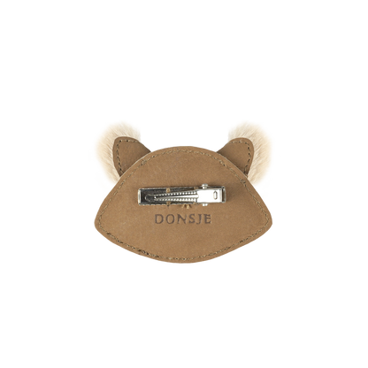 Josy Exclusive Hairclip | Raccoon | Truffle Nubuck