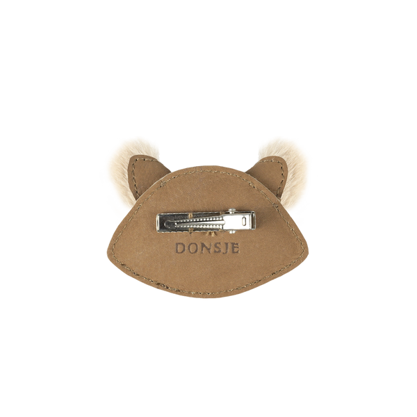 Josy Exclusive Hairclip | Raccoon | Truffle Nubuck
